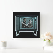 Kennedy Nixon 1960テレビ討論会 スクエア壁時計 (ホーム)