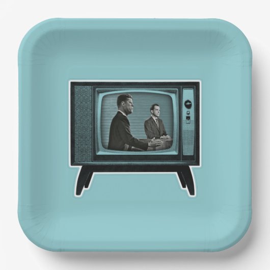Kennedy Nixon 1960テレビ討論会 ペーパープレート (正面)