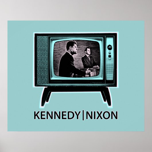 Kennedy Nixon 1960テレビ討論会 ポスター (正面)