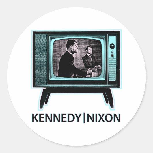 Kennedy Nixon 1960テレビ討論会 ラウンドシール (正面)