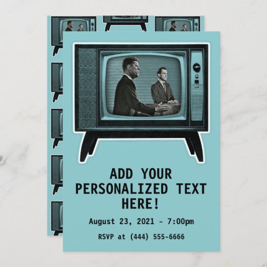 Kennedy Nixon 1960テレビ討論会 招待状 (正面/裏面)