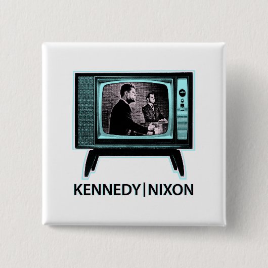 Kennedy Nixon 1960テレビ討論会 缶バッジ (正面)