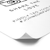 KENNEDY Oh Snap Photoハッシュタグ結婚のサイン ポスター (角)