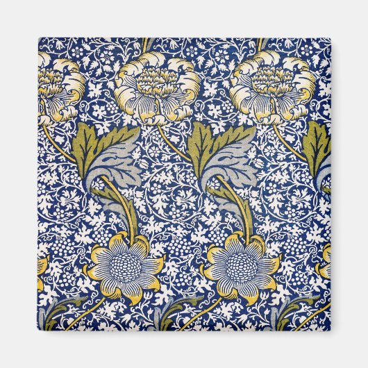 Kennet by William Morris、ヴィンテージ・テキスタイル・アート マグネット (正面)