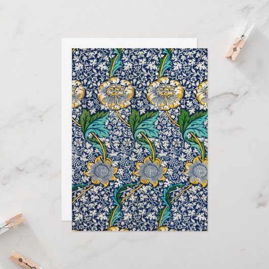 Kennet Pattern （William Morris著） カード (正面/裏面インサイチュ)