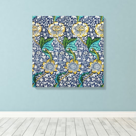 Kennet Pattern （William Morris著） キャンバスプリント (インサイチュ (ウッドフロア))