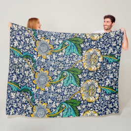 Kennet Pattern （William Morris著） フリースブランケット
