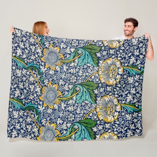 Kennet Pattern （William Morris著） フリースブランケット (インサイチュ)