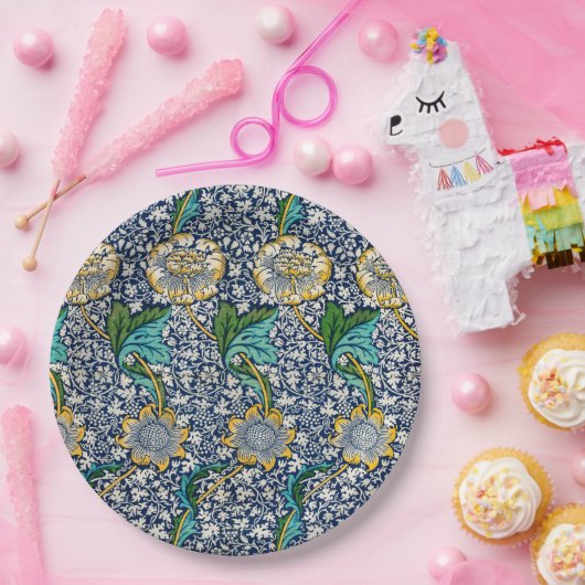 Kennet Pattern （William Morris著） ペーパープレート (パーティー)