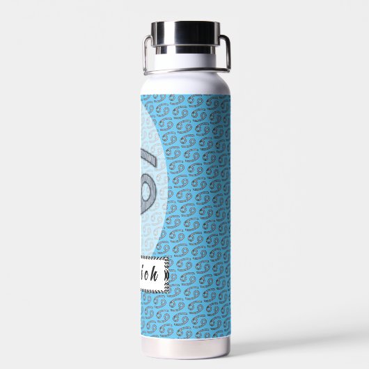 Kenneth Yoncichによるがん〔占星術の〕十二宮図のシンボル要素 ウォーターボトル (背面)