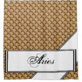 Kenneth Yoncichによるアリー〔占星術の〕十二宮図シンボル標準 シャワーカーテン (正面)