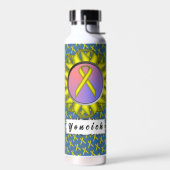 Kenneth Yoncichによるイエロースタンダードリボン ウォーターボトル (左面)