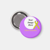 Kenneth Yoncichによるイエロースタンダードリボン マグネット (正面/裏面)