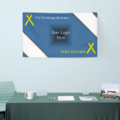 Kenneth Yoncichによるイエロースタンダードリボン 横断幕 (トレードショー)