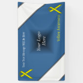 Kenneth Yoncichによるイエロースタンダードリボン 横断幕 (縦)