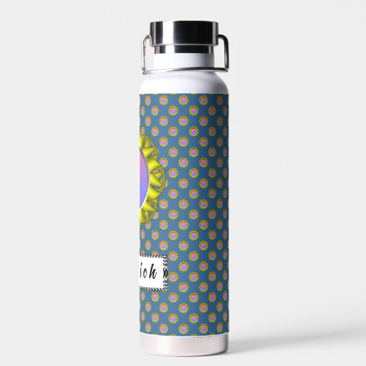 Kenneth Yoncichによるイエローディスクリボン ウォーターボトル (背面)