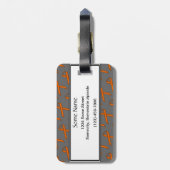 Kenneth Yoncichによるオレンジ標準リボン ラゲッジタグ (裏面縦)