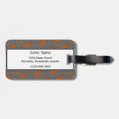 Kenneth Yoncichによるオレンジ標準リボン ラゲッジタグ (裏面横)