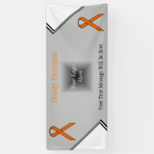 Kenneth Yoncichによるオレンジ標準リボン 横断幕 (縦)