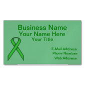 Kenneth Yoncichによるグリーンスタンダードリボン マグネット名刺 (正面)