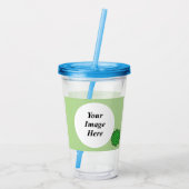 Kenneth Yoncichによるグリーンフラワーリボン アクリルタンブラー (裏面)