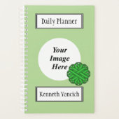 Kenneth Yoncichによるグリーンフラワーリボン プランナー手帳 (正面)