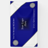 Kenneth Yoncichによるグレーフラワーリボン 横断幕 (縦)