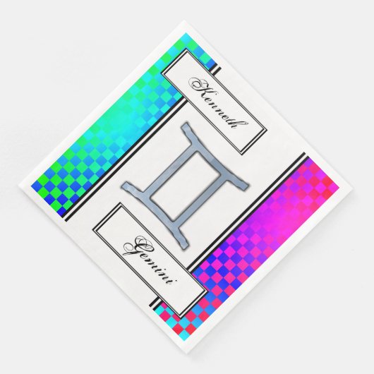 Kenneth Yoncichによるジェミニ〔占星術の〕十二宮図シンボル要素 (コーナー)