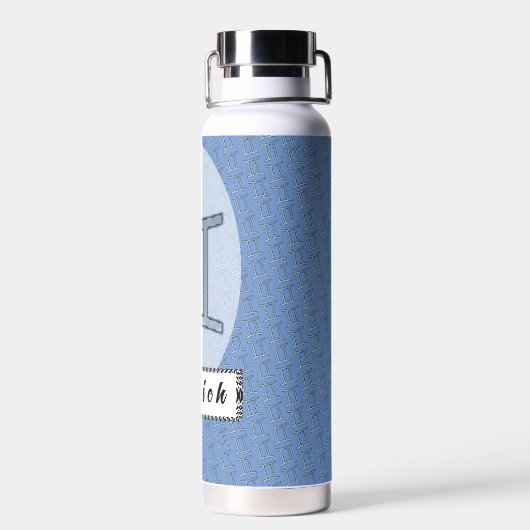 Kenneth Yoncichによるジェミニ〔占星術の〕十二宮図シンボル要素 ウォーターボトル (背面)