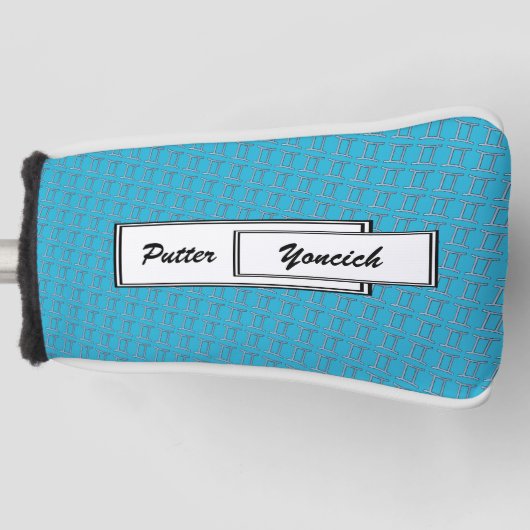 Kenneth Yoncichによるジェミニ〔占星術の〕十二宮図シンボル要素 ゴルフヘッドカバー (正面)