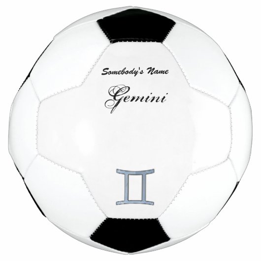 Kenneth Yoncichによるジェミニ〔占星術の〕十二宮図シンボル要素 サッカーボール (正面)