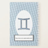 Kenneth Yoncichによるジェミニ〔占星術の〕十二宮図シンボル要素 プランナー手帳 (裏面)