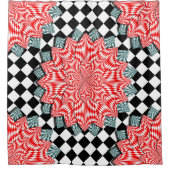 Kenneth Yoncichによるデジタルフラワー シャワーカーテン (正面)