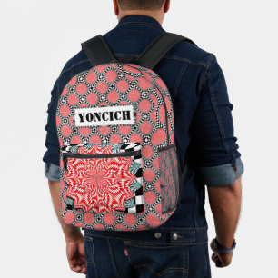 Kenneth Yoncichによるデジタルフラワー プリントバックパック