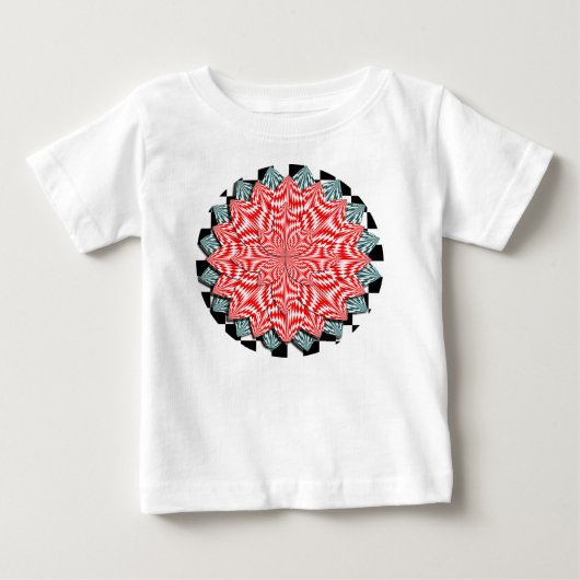Kenneth Yoncichによるデジタルフラワー ベビーTシャツ (正面)