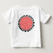 Kenneth Yoncichによるデジタルフラワー ベビーTシャツ (裏面)