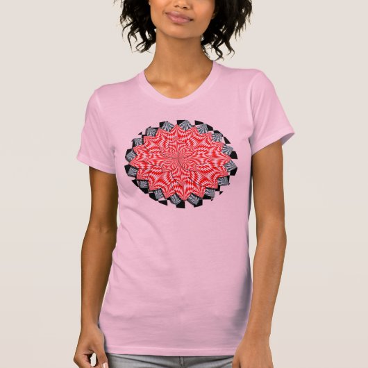 Kenneth Yoncichによるデジタルフラワー Tシャツ (正面)
