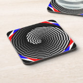 Kenneth Yoncichによるデジ市松模様にタル陰陽 コースター (左側)