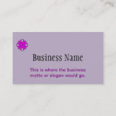 Kenneth Yoncichによるパープルクローバーリボン 名刺 (裏面)