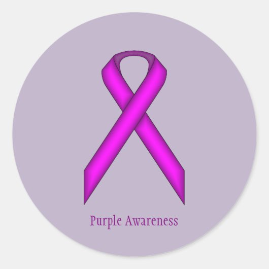 Kenneth Yoncichによるパープルスタンダードリボン ラウンドシール (正面)