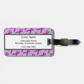 Kenneth Yoncichによるパープルスタンダードリボン ラゲッジタグ (裏面横)