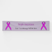 Kenneth Yoncichによるパープルスタンダードリボン 横断幕 (横)