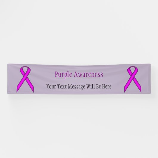 Kenneth Yoncichによるパープルスタンダードリボン 横断幕 (横)