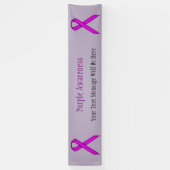 Kenneth Yoncichによるパープルスタンダードリボン 横断幕 (縦)