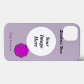 Kenneth Yoncichによるパープルフラワーリボン Case-Mate iPhoneケース (裏面 (横))