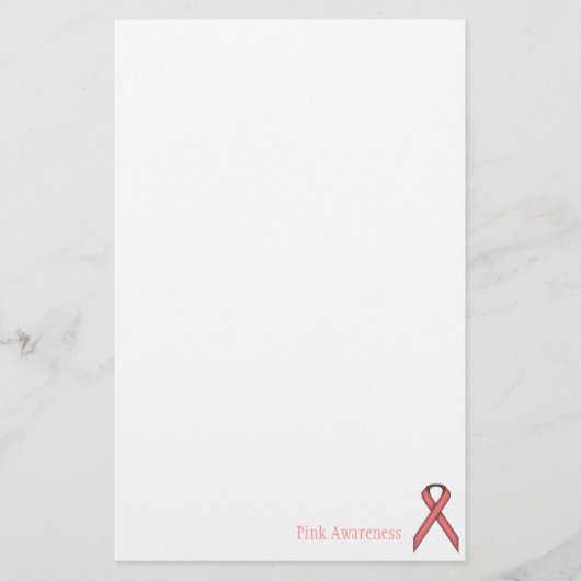 Kenneth Yoncichによるピンクの標準リボン 便箋 (正面)