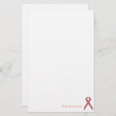 Kenneth Yoncichによるピンクの標準リボン 便箋 (正面/裏面)