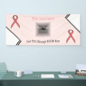 Kenneth Yoncichによるピンクの標準リボン 横断幕 (トレードショー)