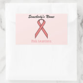 Kenneth Yoncichによるピンクの標準リボン 長方形シール (バッグ)