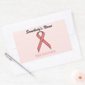 Kenneth Yoncichによるピンクの標準リボン 長方形シール (封筒)